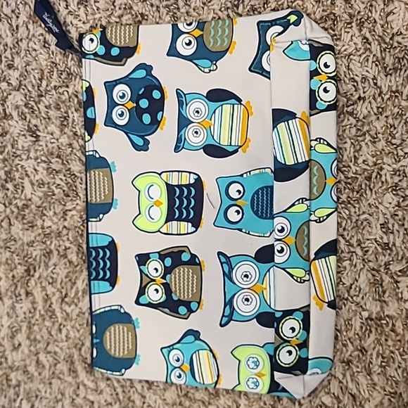 Thirty-One Owl Pouch Cosmetic Art Canvas Bag - Picture 2 of 3